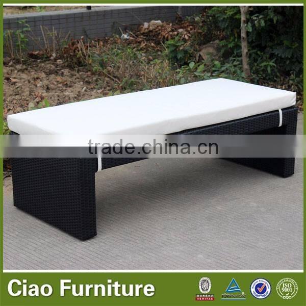 Rattan outdoor lounge bed / outdoor bench