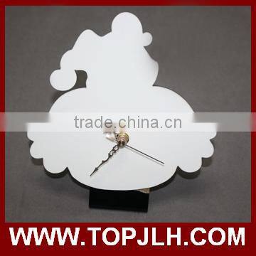 Fancy design blank coated photo frame wall clock for sublimation