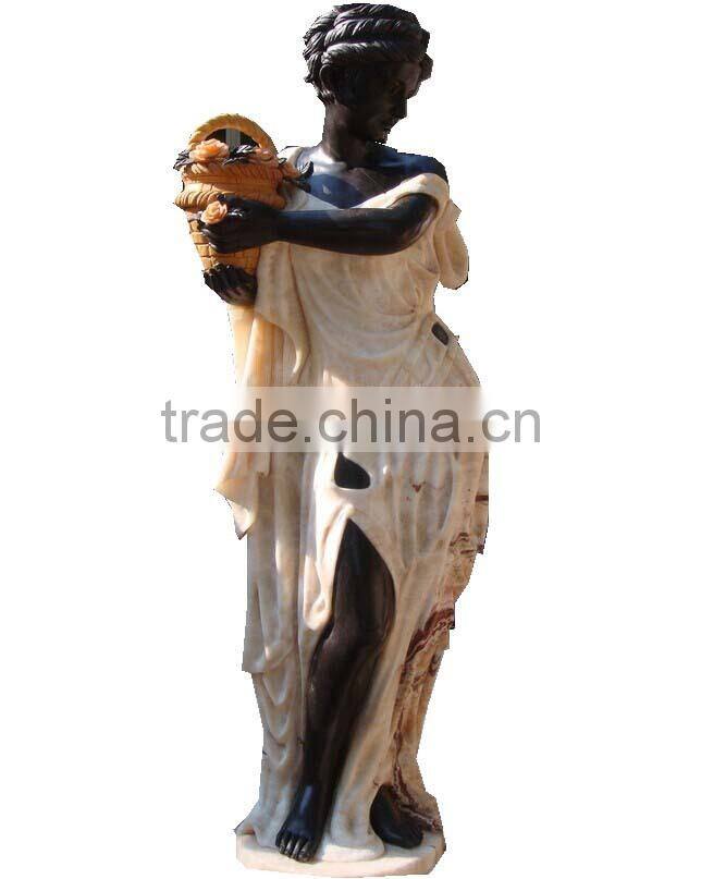 African style marble lady statue