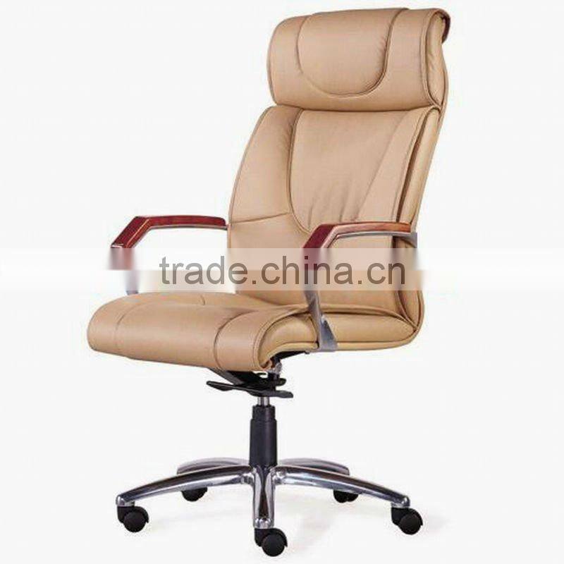 Leather cushion plywood chair