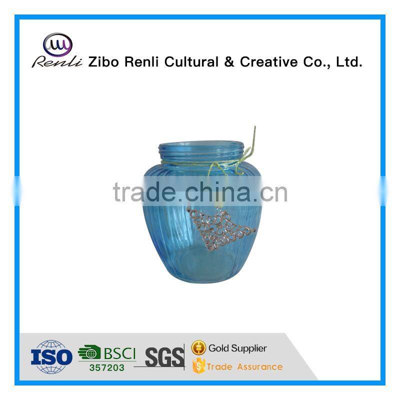 Blue Wholesale Crystal Murano Glass Vases for Table Decoration