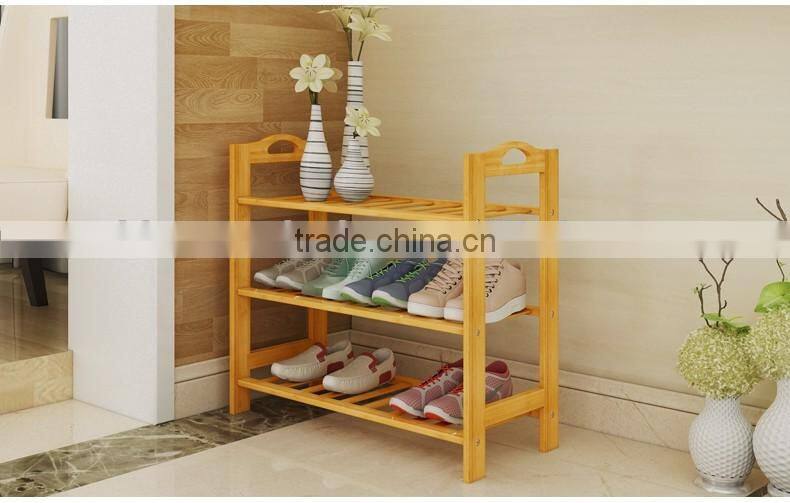 Japanese style bamboo wooden shoes rack