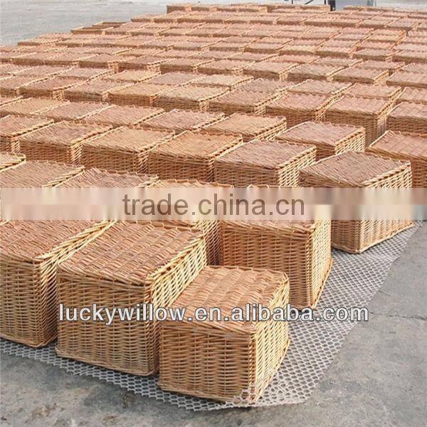 durable rectangular wicker basket for star hotel storage