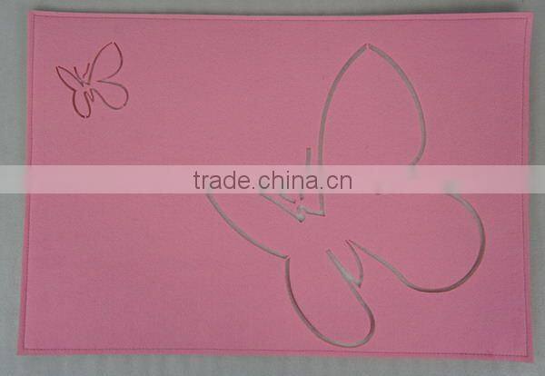 elegant whole sale laser cut felt placemat with good quality