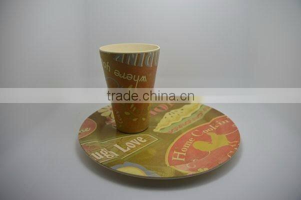 BSCI Audit Hot-sell Bamboo Fiber Dinner Set (BC-CS1008)