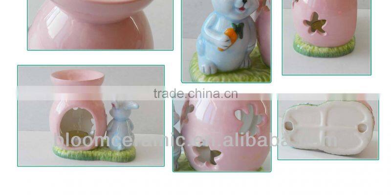 Porcelain rabbit design wholesale oil burner
