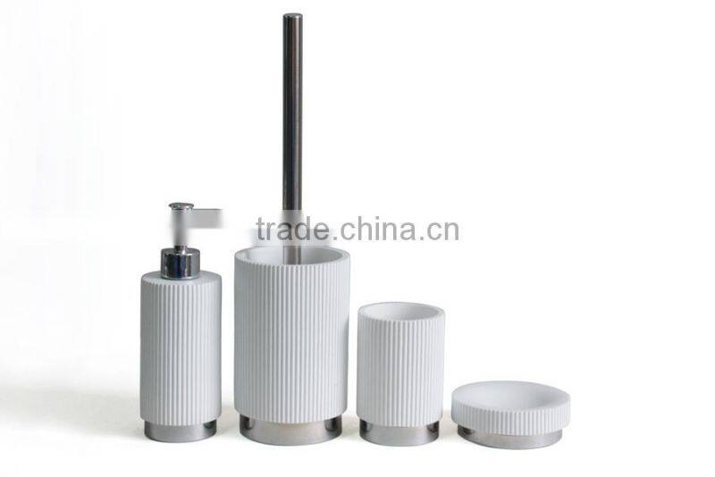 White Metal Bath Concrete Bathroom Accessory Sets