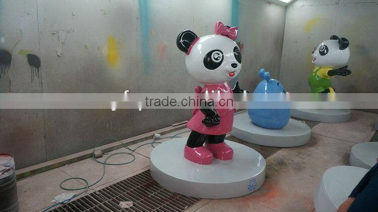 Fiberglass panda mascot