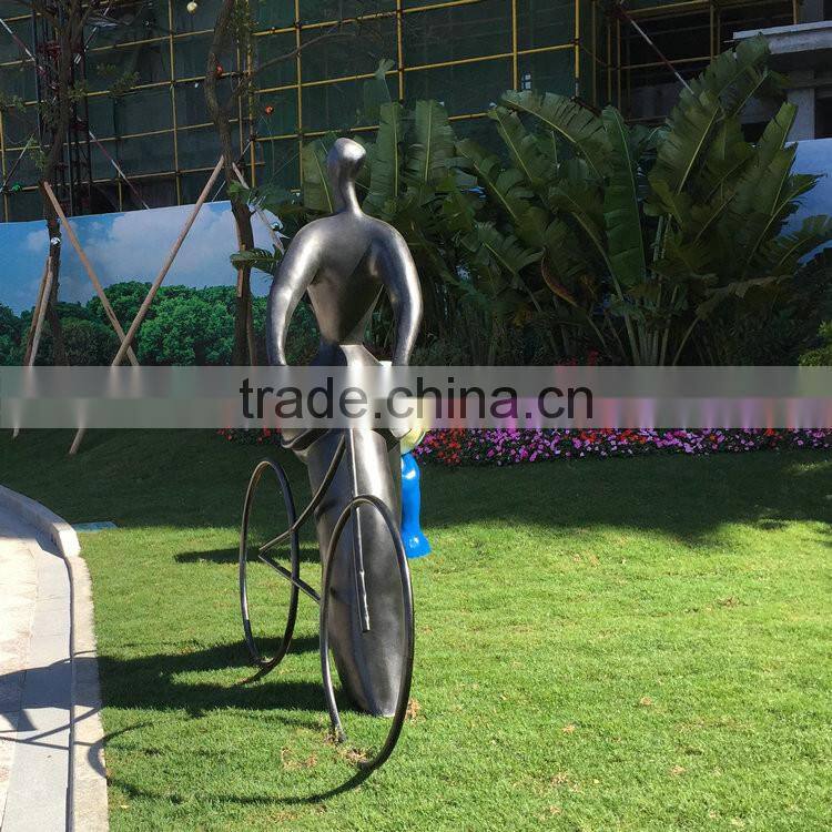 Bronze FRP rider sculpture statue