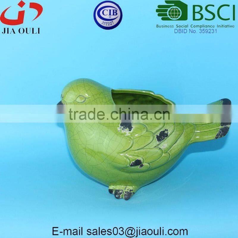 BSCI Audit Factory lovely painted craft kids gifts ceramic birds for home decor