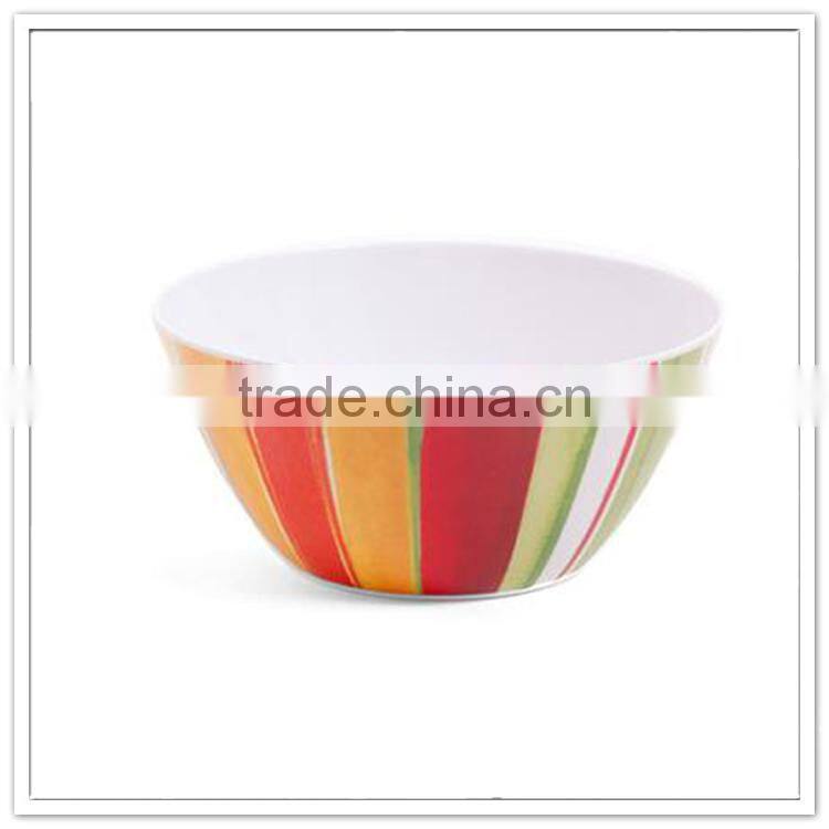 High quality best selling melamine houseware rainbow printed plastic custom cereal bowl