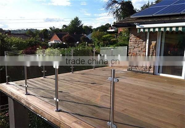 Stainless steel Square Glass Balustrade/Flat End Balustrade For Glass