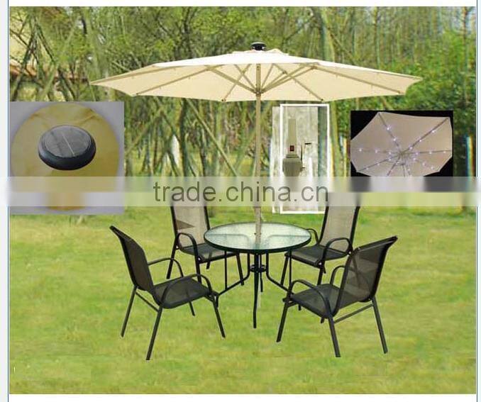Outdoor Waterproof LED Light Blue Straight UmbrellaCK4001