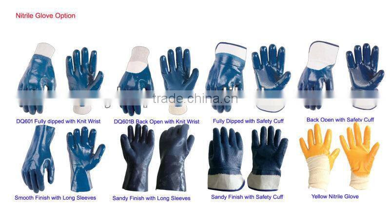 Oil Resistant Nitrile coated protective glove