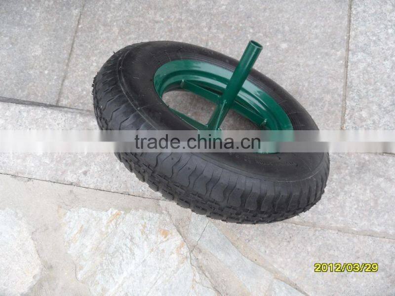 wheel barrow wheel 14x4 rubber wheel 4.00-8 with steel rim