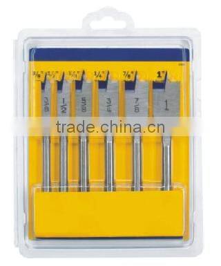 8 Pcs Flat Wood Core Drill Bit Set