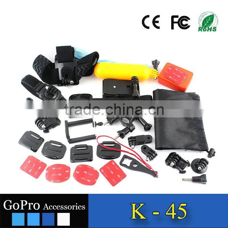 Cheap factory price hot selling action camera kits gopros accessories sports DV cases mounts sets