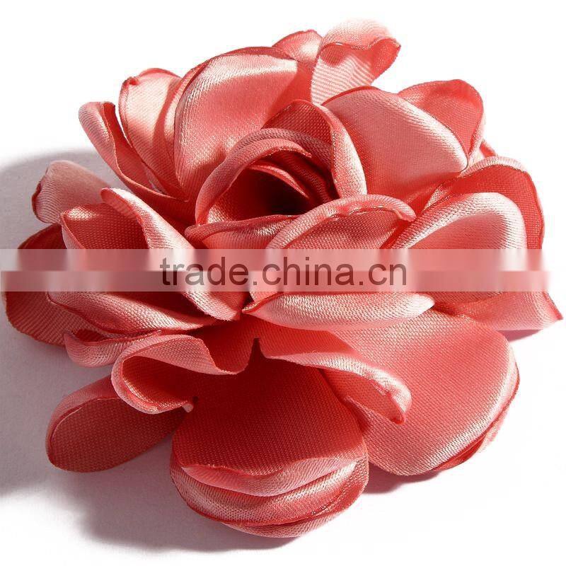 handmade singe fabric flower clip for kids hair accessories