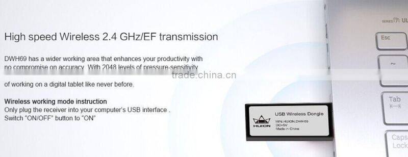 New!Genuine Huion DWH69 Professional Kids Drawing or Signature Pad Wireless Graphic Tablet
