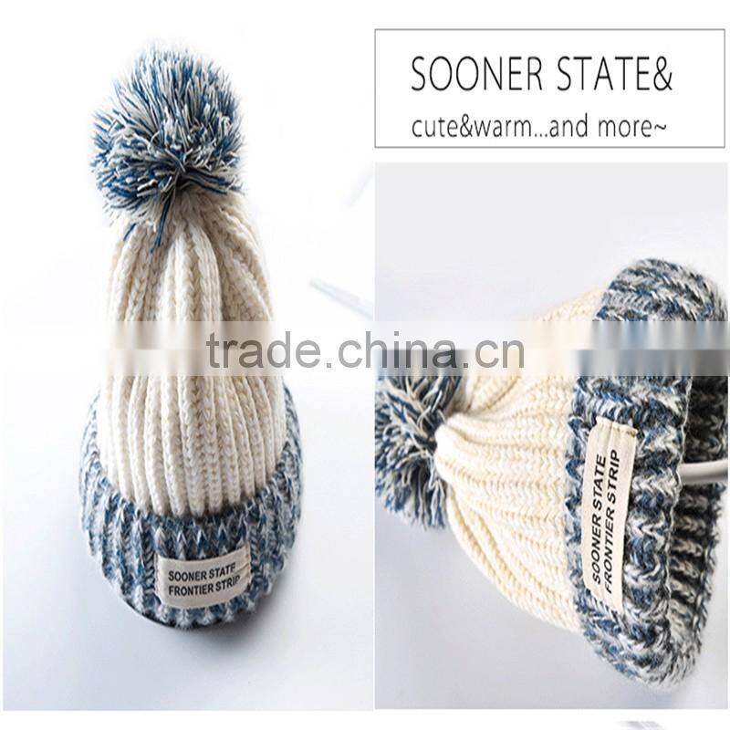 Wool hat children winter tide South Korea Korean new cashmere earmuffs plus parent-child knit hat female winter young lovers