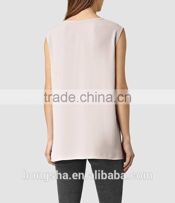 2016 Fashion Lightweight Knot Hemline Sleeveless Tank Top HST8036