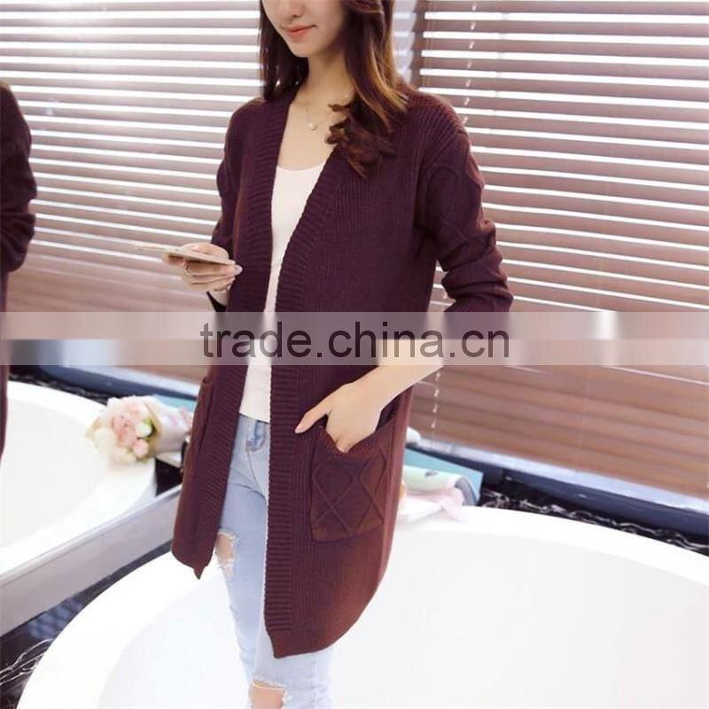 2016 latest sweater designs knitted sweater ladies cardigan
