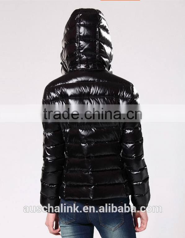 newest urban women high quality black ski down coat customzied