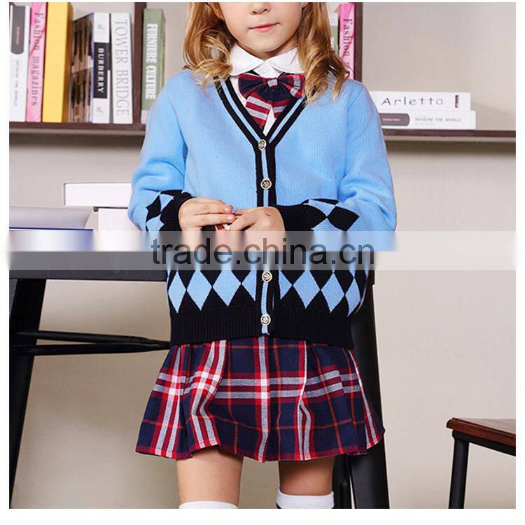 Kindergarten clothing spring and autumn wear school uniforms classes spring British college wind children's sweaters set custom