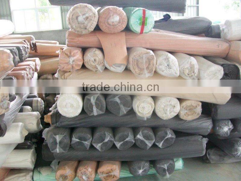pu aritificial leather in stocklot for shoe lining, synthetic leather with nonwoven backing for shoes