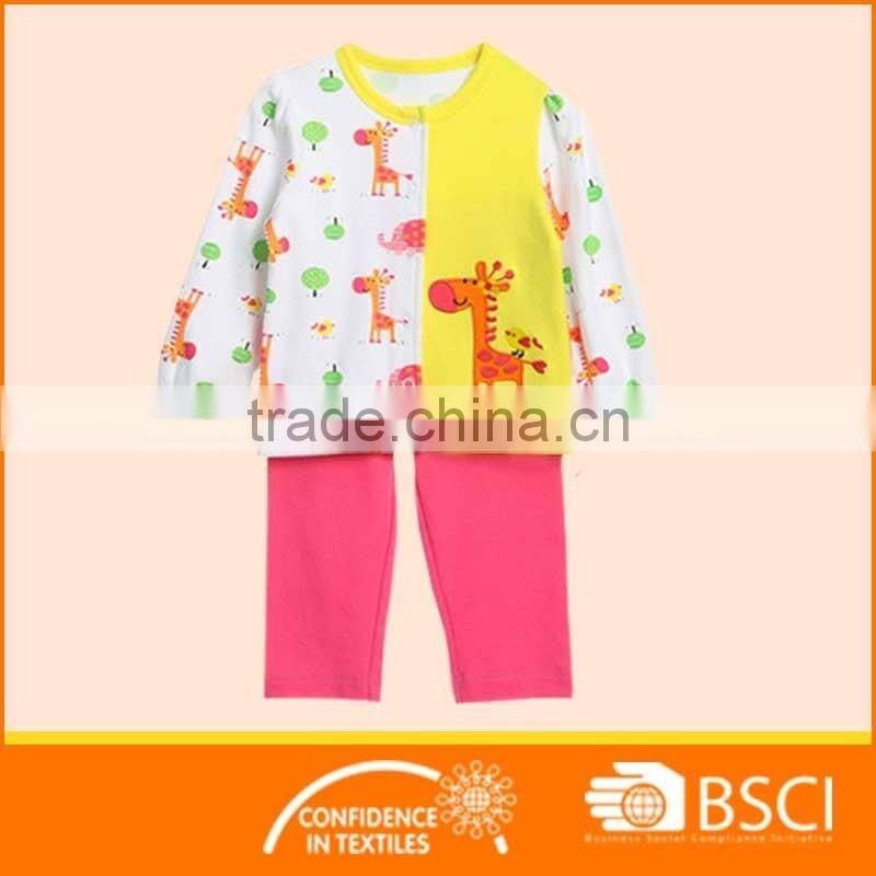 New Style Cartoon Printed Cotton Baby Clothing Set