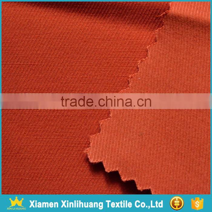 Competetive Price Red Color Brushed 98 Cotton 2 Spandex Calvary Twill Fabric for Pants