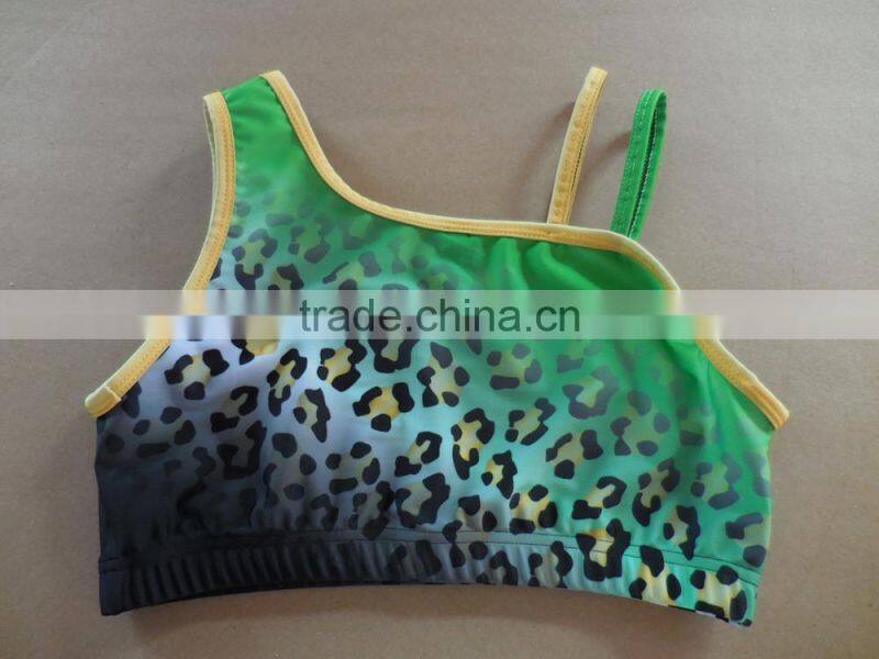 Professional Cheerleading Sports Bra, Anti-slip Silicon Gripper on Bottom