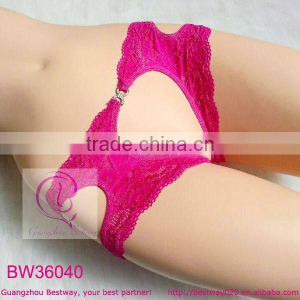 Sexy crotchless lingerie underwear