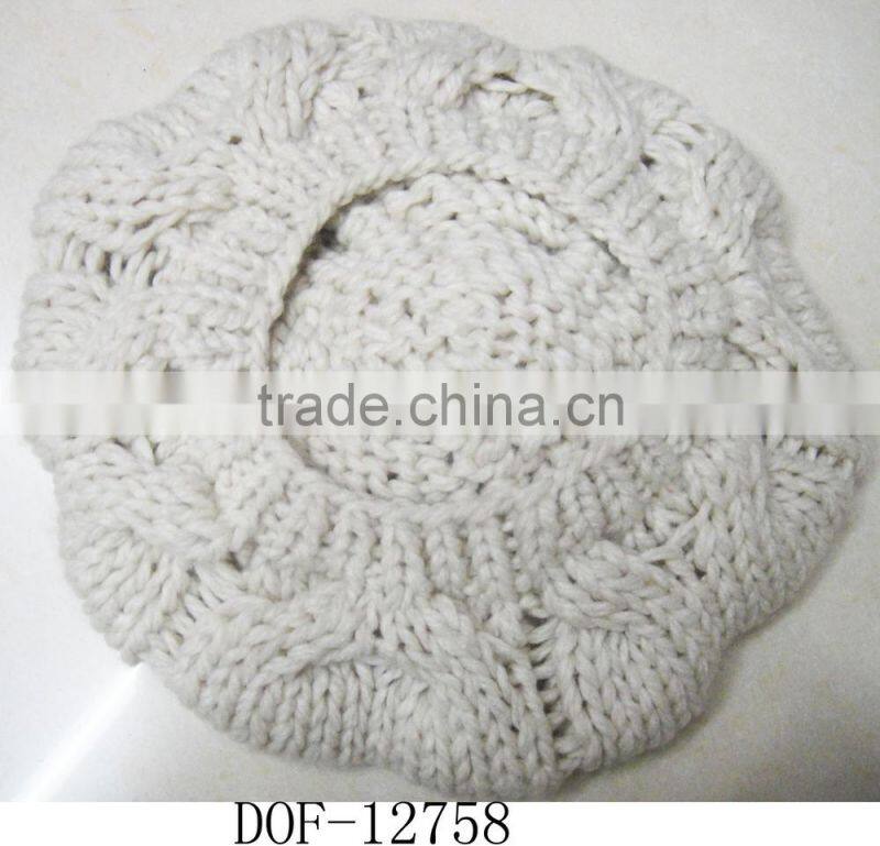 Fashion most popular crochet acrylic knitted beanie for winter