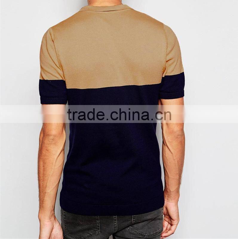 Wholesale two color polo shirt fabric With Custom Label for men from changzhou