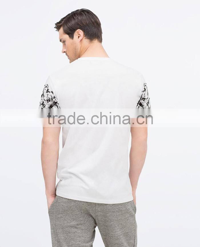Customed design mens t shirt yarn with vintage eagle printing