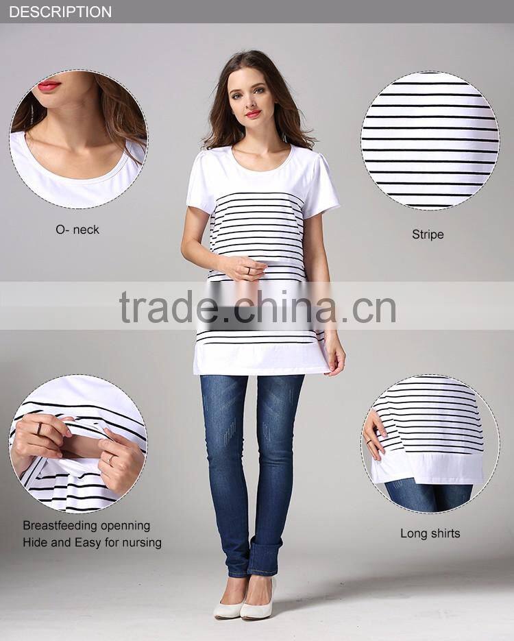 Wholesale cotton maternity clothing pregnant mother outdoor tops