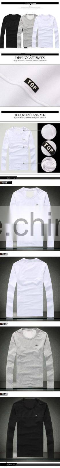 2016 New fashion embroidery Logo Solid Color Custom T Shirts, T Shirt design for men blank 100 cotton made shirt