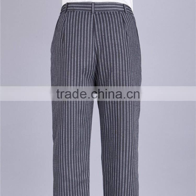 Unisex Work Uniform Wholesales Factory Cotton Baker Strpe Chef Uniform Pants