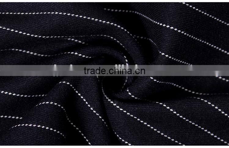 2016 latest designs lady formal black stripe winter women's coat