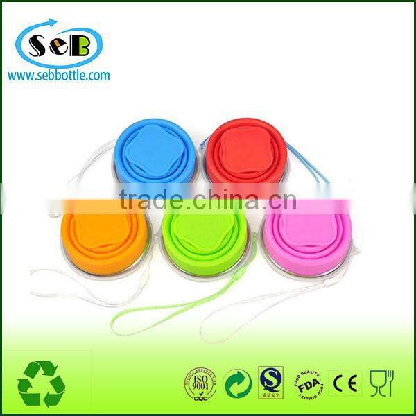 silicone rubber drinking coffee cup , Luggage silicone travel cup