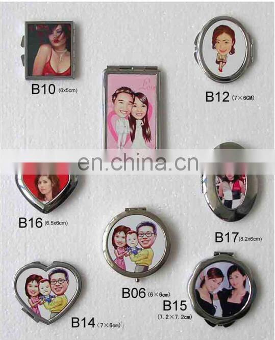 sublimation DIY printable compact mirror