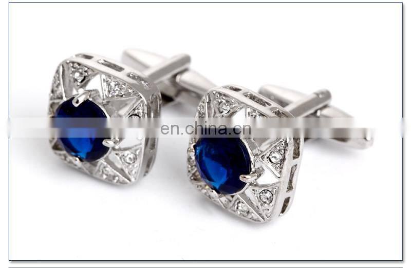 Sparkling Luxurious Diamond Stone Unisex Shirt Jewelry Cufflinks Brand