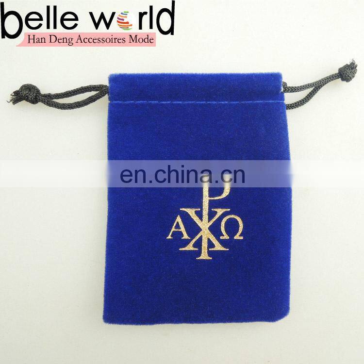 customized size printing logo flannelette velvet bag