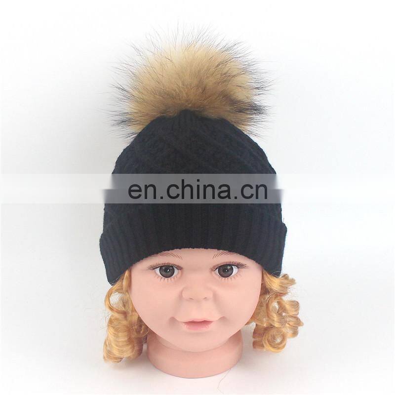 High Quality Pom Pom Cheap Custom Winter Hat Funny Baby Crochet Beanie