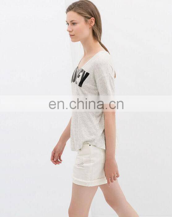 Hot Sale Fashion 100% Cotton Cheap Custom Money Printing T Shirt Wholesale China