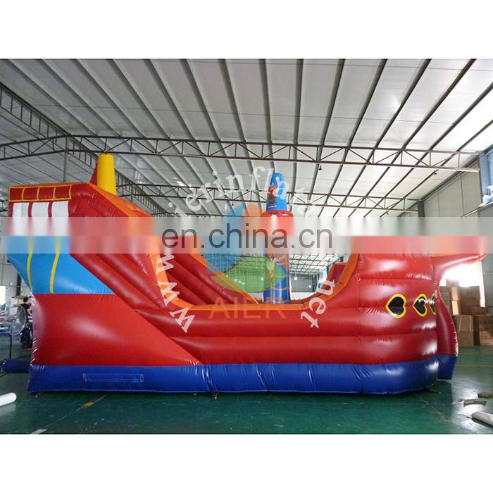 Customized giant inflatable dry slide / pirate ship red inflatable bouncer slide / inflatable stair slide toys