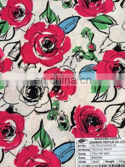 Fashion poly air layer Printed Knitting Fabric