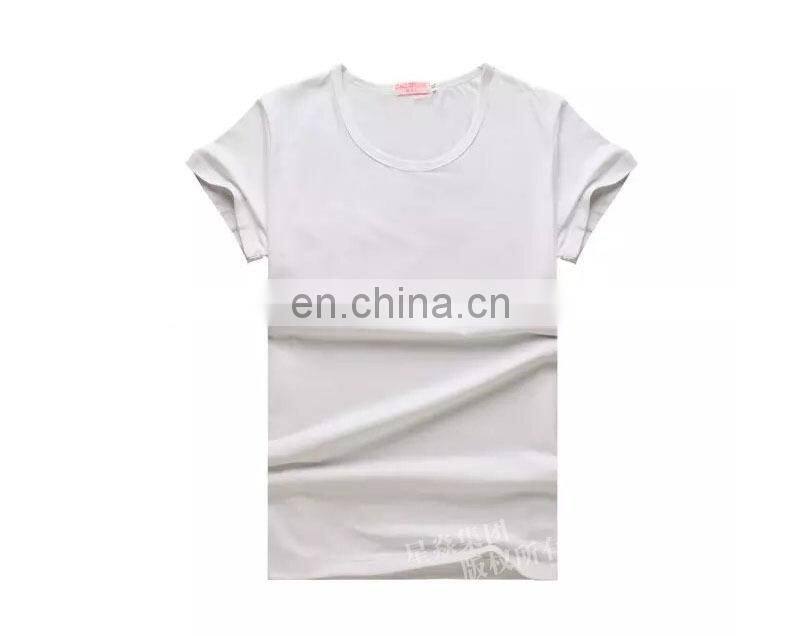 Modal Round Neck T-shirt For Female Cheap White Women T-shirt for Heat Press Printing