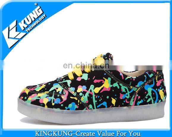 Stylish girl shoes with led light with cheap price